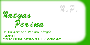 matyas perina business card