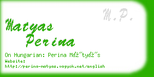 matyas perina business card